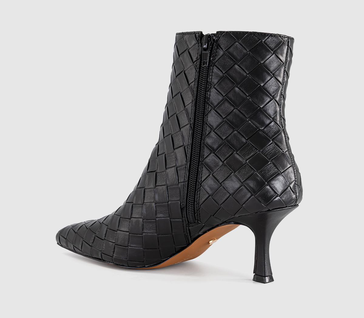 OFFICEAllure Basket Weave Ankle BootsBlack