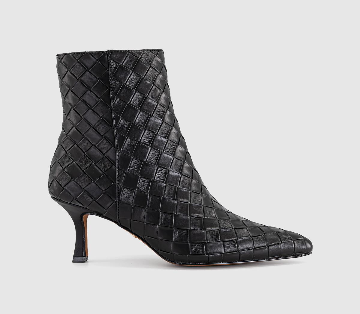 OFFICEAllure Basket Weave Ankle BootsBlack