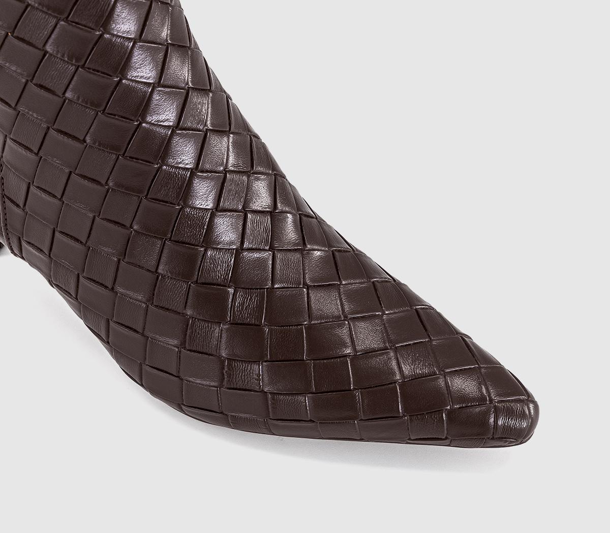 OFFICEAllure Basket Weave Ankle BootsBrown