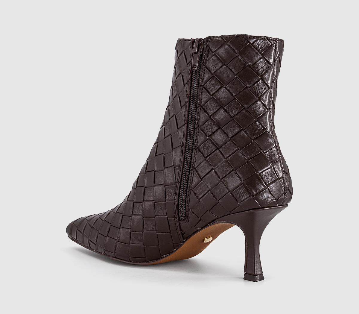 OFFICEAllure Basket Weave Ankle BootsBrown