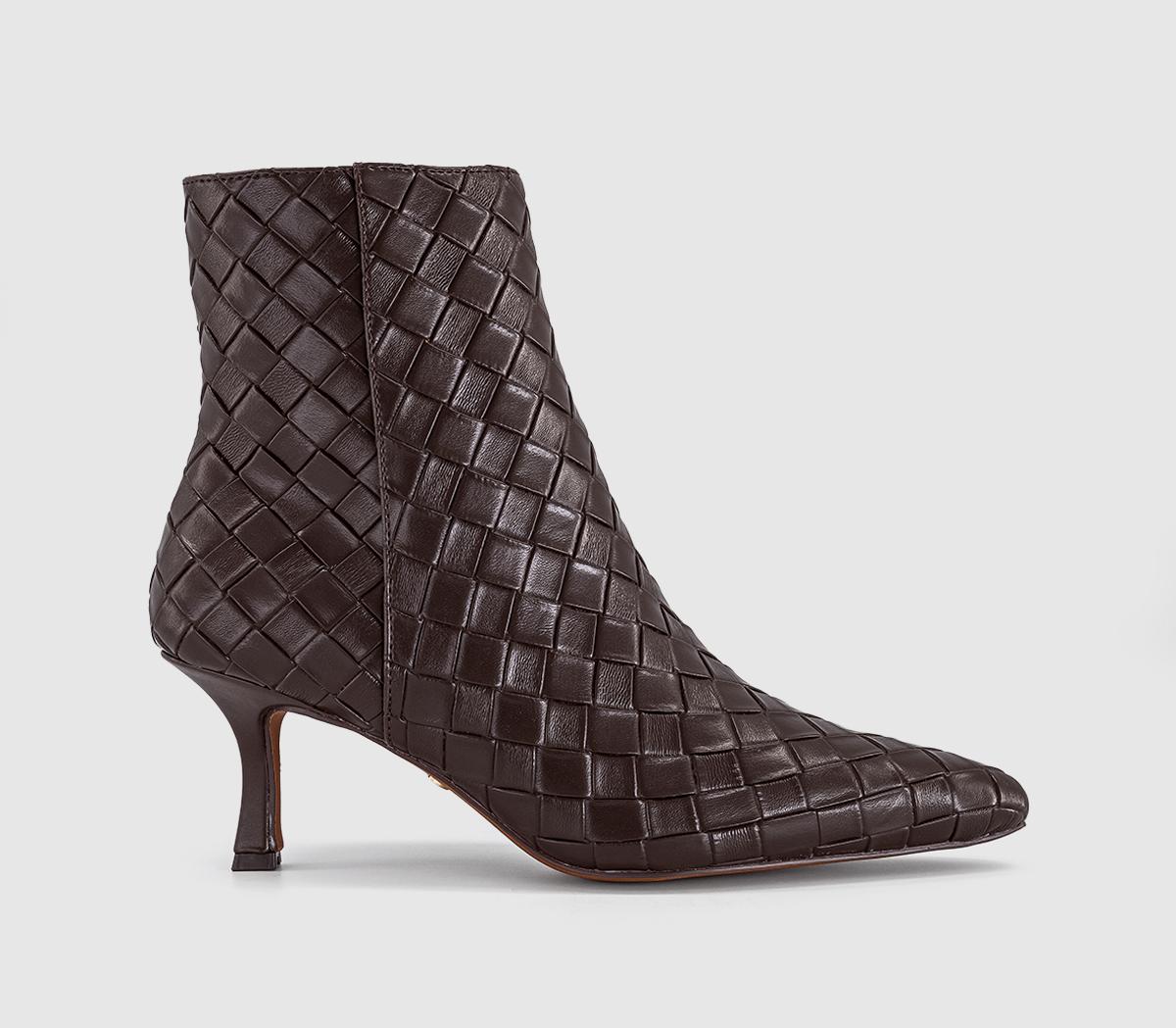 OFFICEAllure Basket Weave Ankle BootsBrown