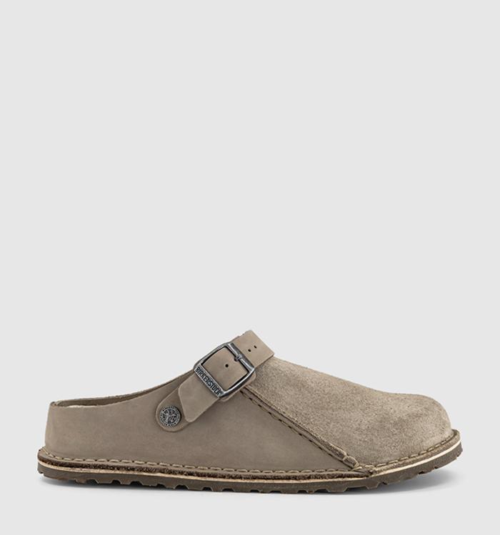BIRKENSTOCK Lutry Premium Shearling Clogs Taupe
