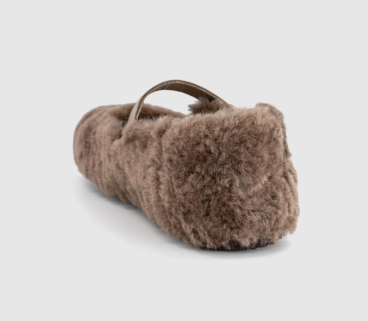 BIRKENSTOCKSanta Clarita Shearling Mary JanesGrey Taupe