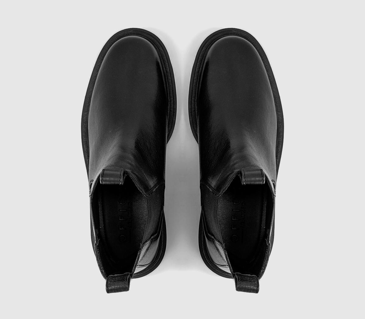 OFFICEBedford Chunky Chelsea BootsBlack Leather