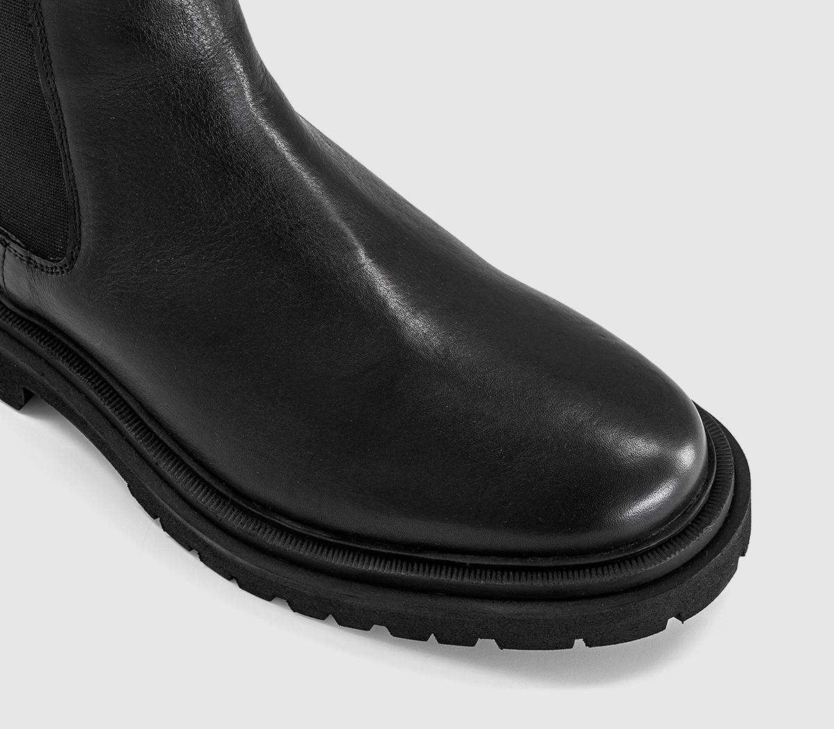 OFFICEBedford Chunky Chelsea BootsBlack Leather