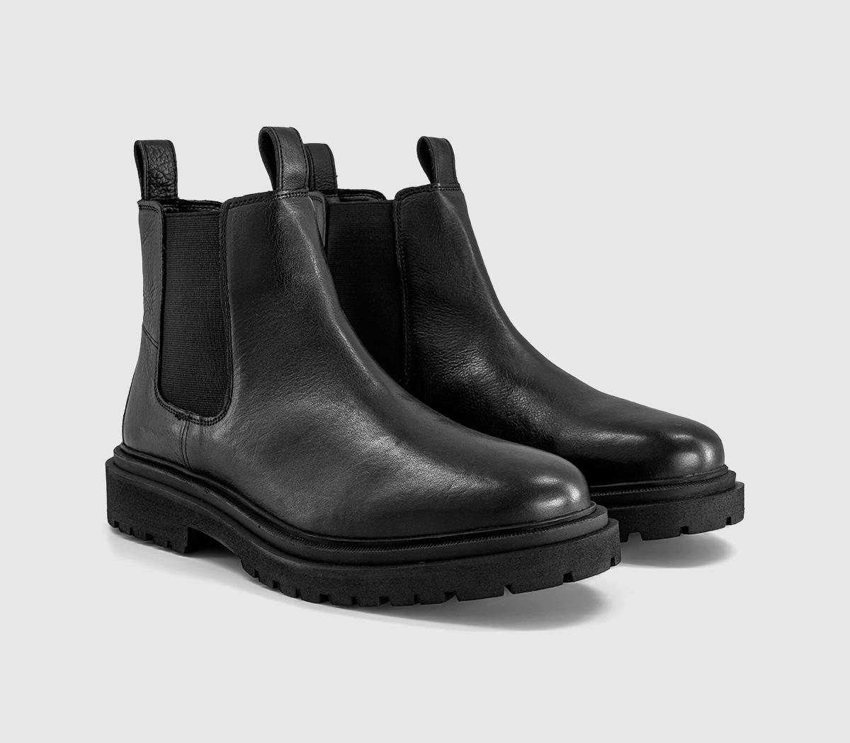 OFFICEBedford Chunky Chelsea BootsBlack Leather