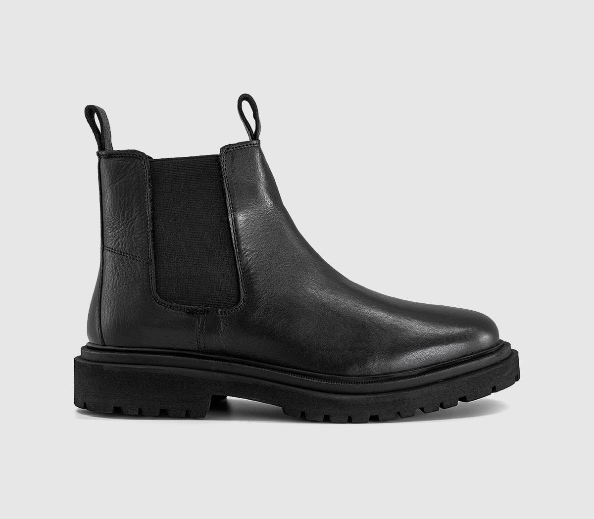 OFFICEBedford Chunky Chelsea BootsBlack Leather