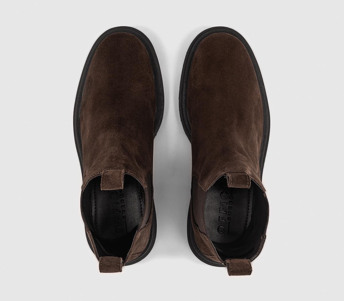 OFFICEBedford Chunky Chelsea BootsBrown Suede
