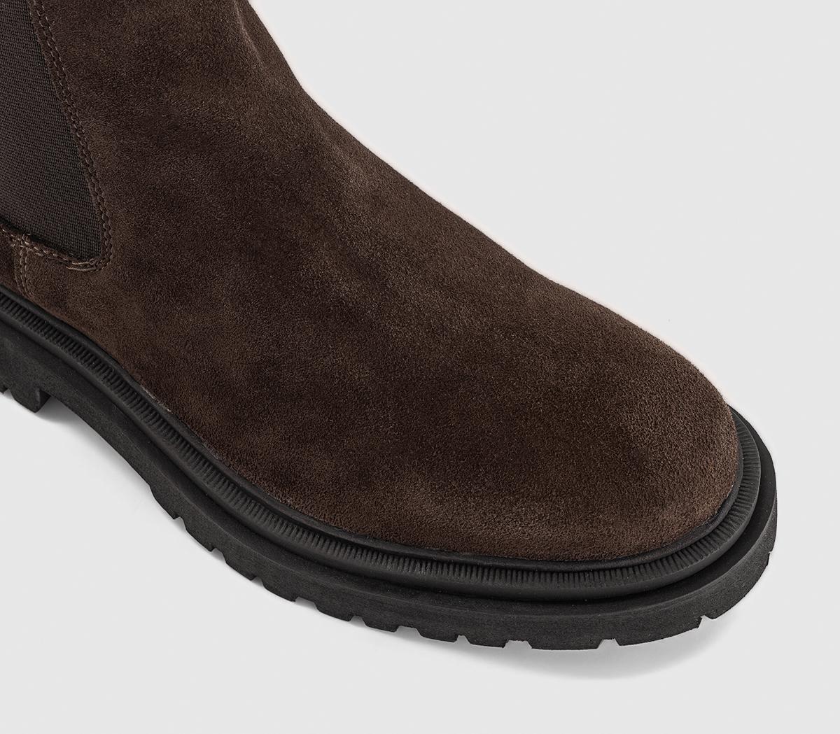 OFFICEBedford Chunky Chelsea BootsBrown Suede
