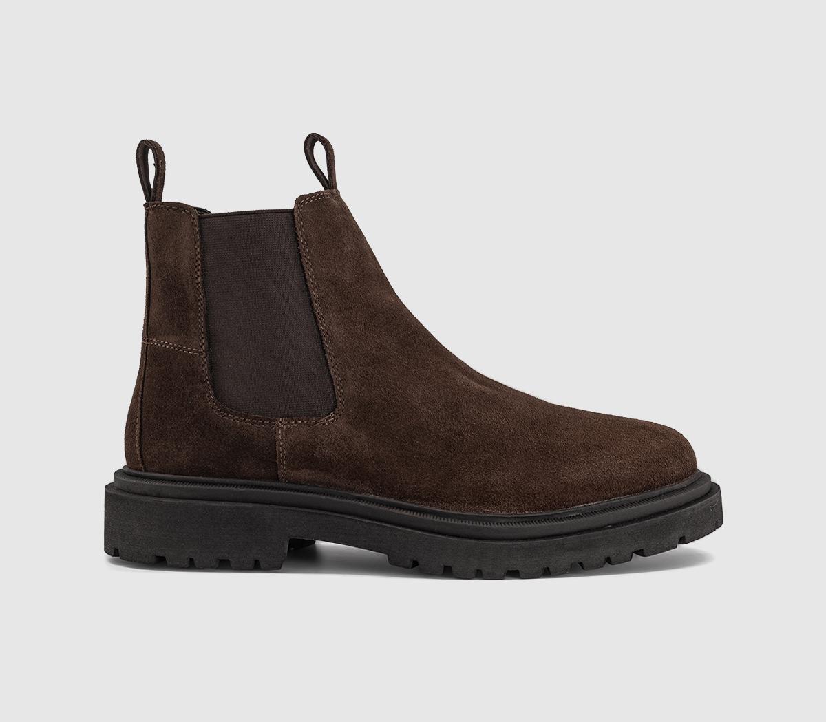 OFFICEBedford Chunky Chelsea BootsBrown Suede