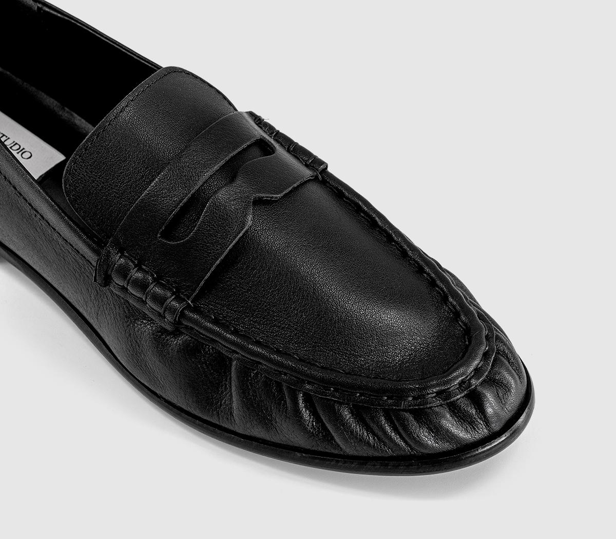 OFFICEOffice Studio: Fable Ruched LoafersBlack Leather