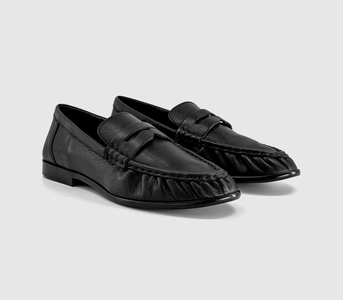 OFFICEOffice Studio: Fable Ruched LoafersBlack Leather