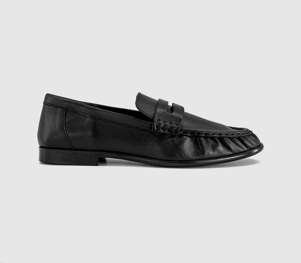 OFFICEOffice Studio: Fable Ruched LoafersBlack Leather