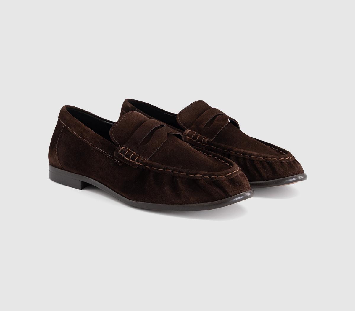 OFFICEOffice Studio: Fable Ruched LoafersBrown Leather
