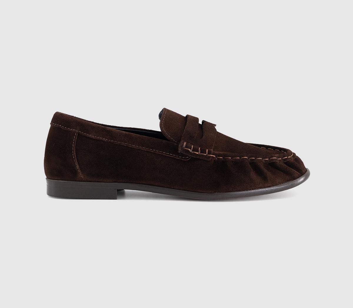 OFFICEOffice Studio: Fable Ruched LoafersBrown Leather