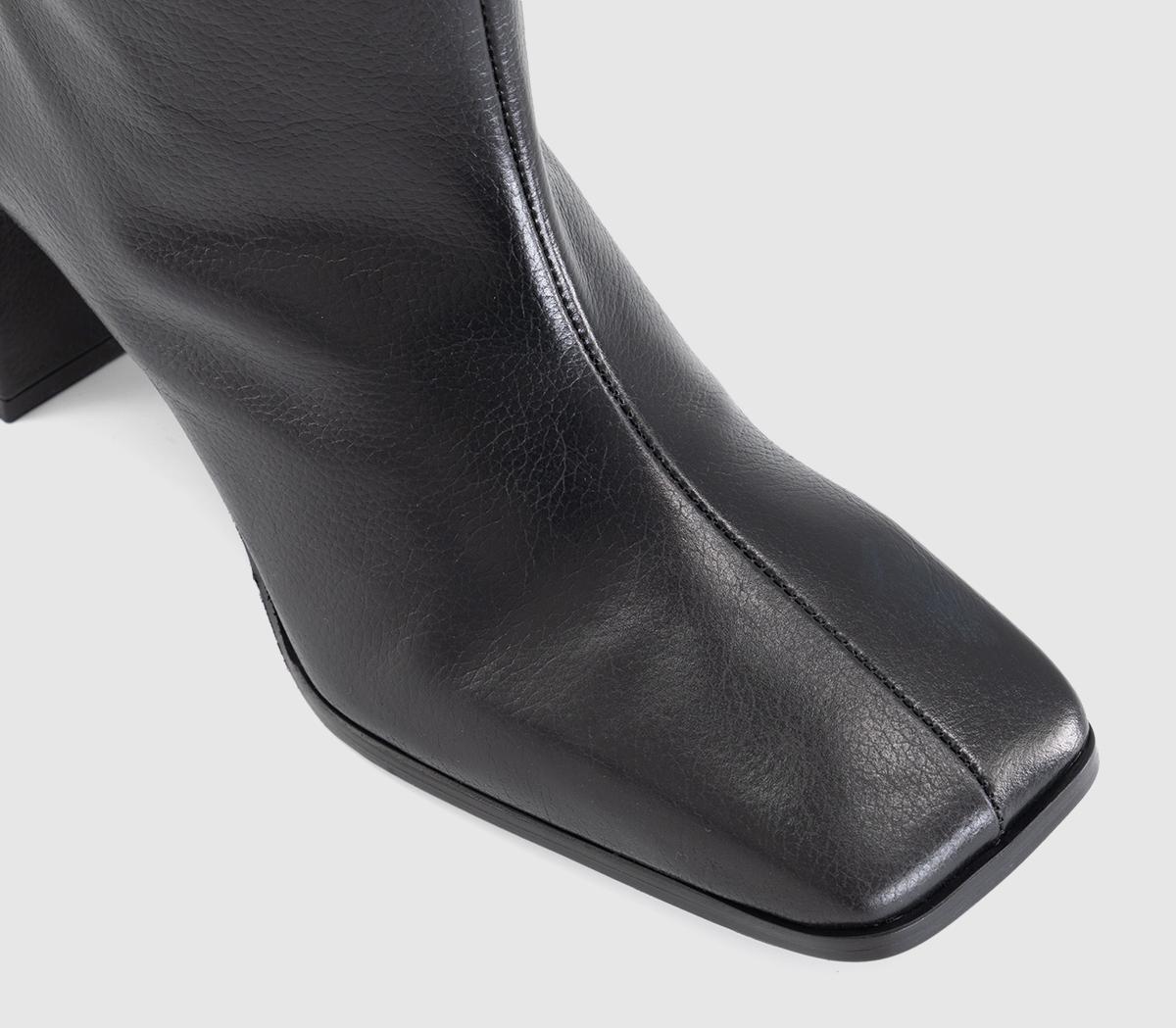 OFFICEOffice Studio: Kingsley Square Toe Pull On BootsBlack Leather