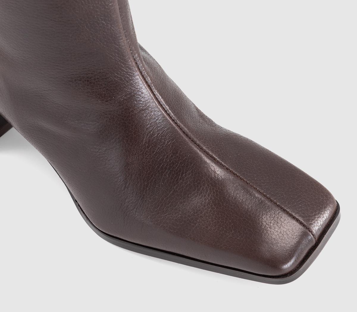 OFFICEOffice Studio: Kingsley Square Toe Pull On BootsBrown Leather