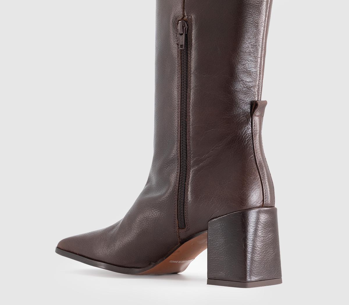 OFFICEOffice Studio: Kingsley Square Toe Pull On BootsBrown Leather