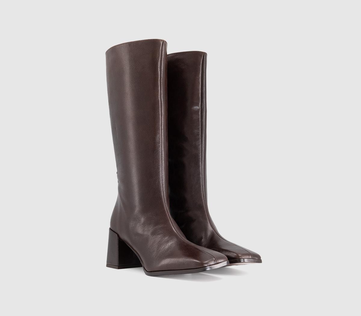 OFFICEOffice Studio: Kingsley Square Toe Pull On BootsBrown Leather