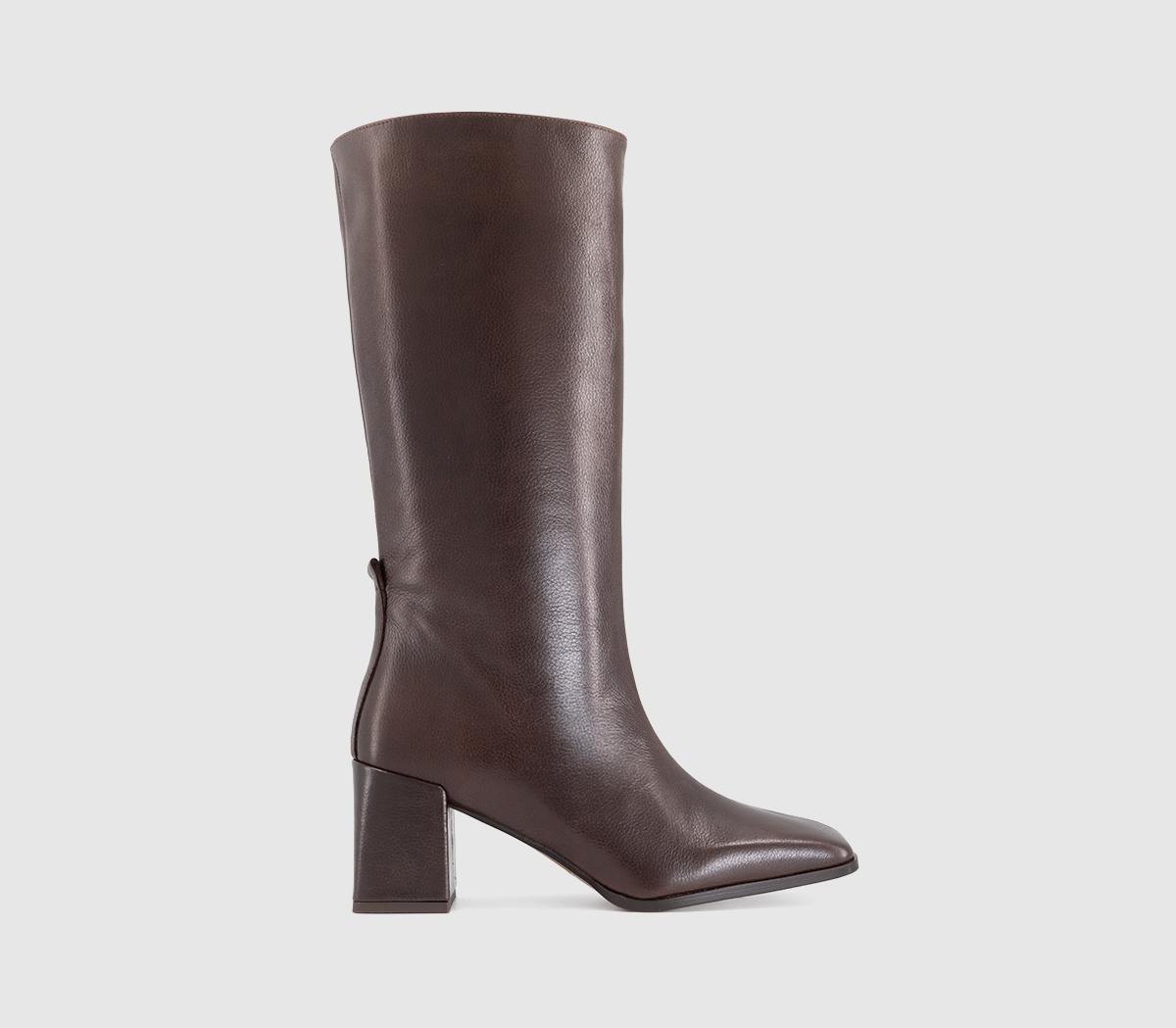 OFFICEOffice Studio: Kingsley Square Toe Pull On BootsBrown Leather
