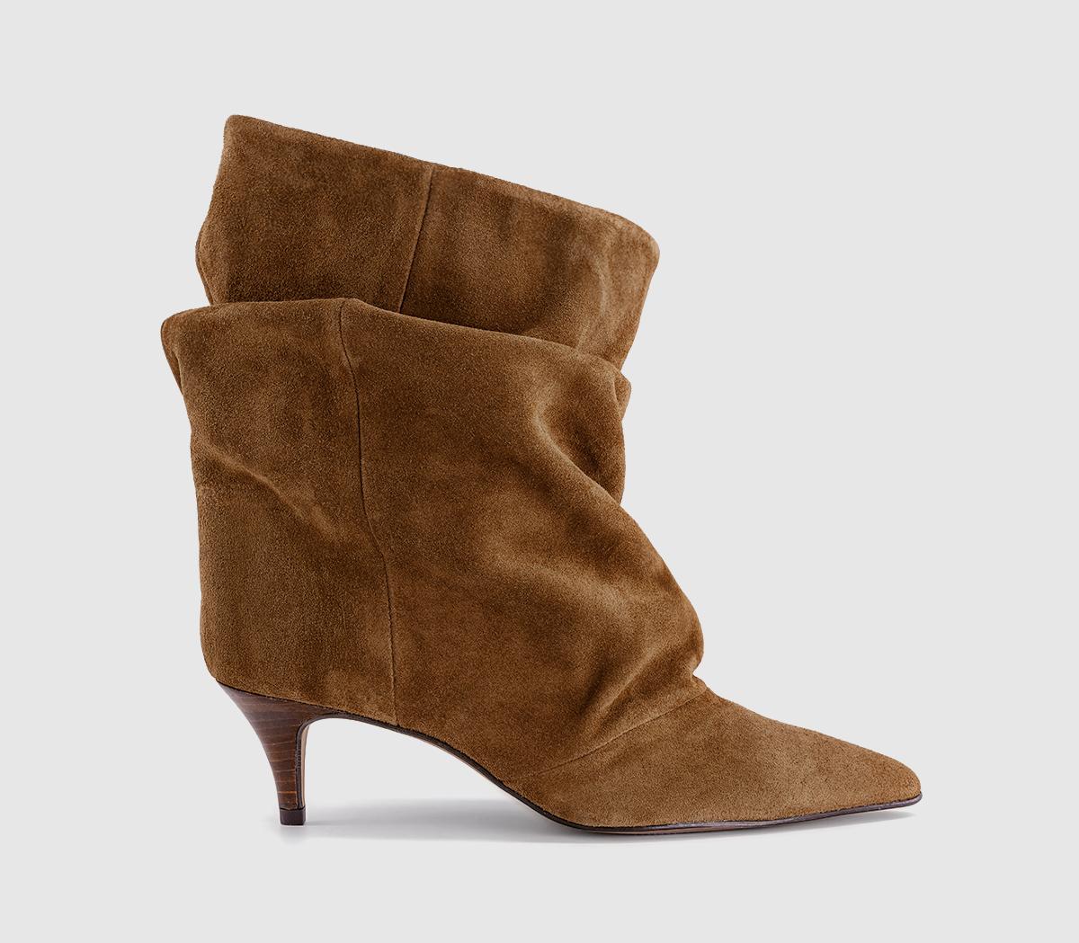 OFFICEOffice Studio: Aria Ruched Ankle BootsTan Suede