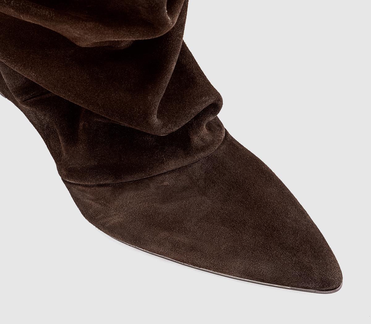 OFFICEOffice Studio: Aria Ruched Ankle BootsBrown Suede