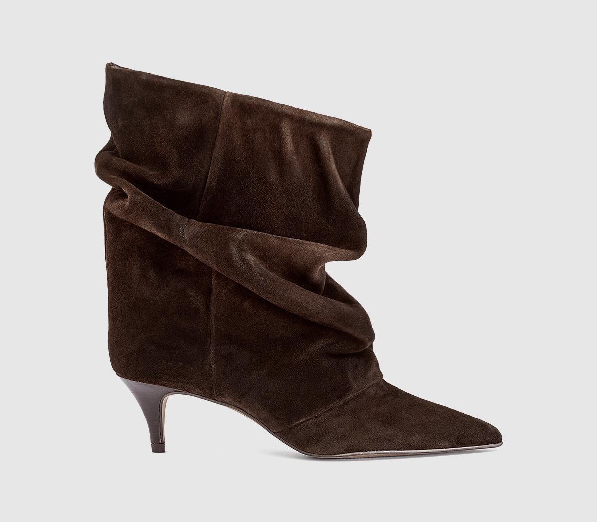 OFFICEOffice Studio: Aria Ruched Ankle BootsBrown Suede