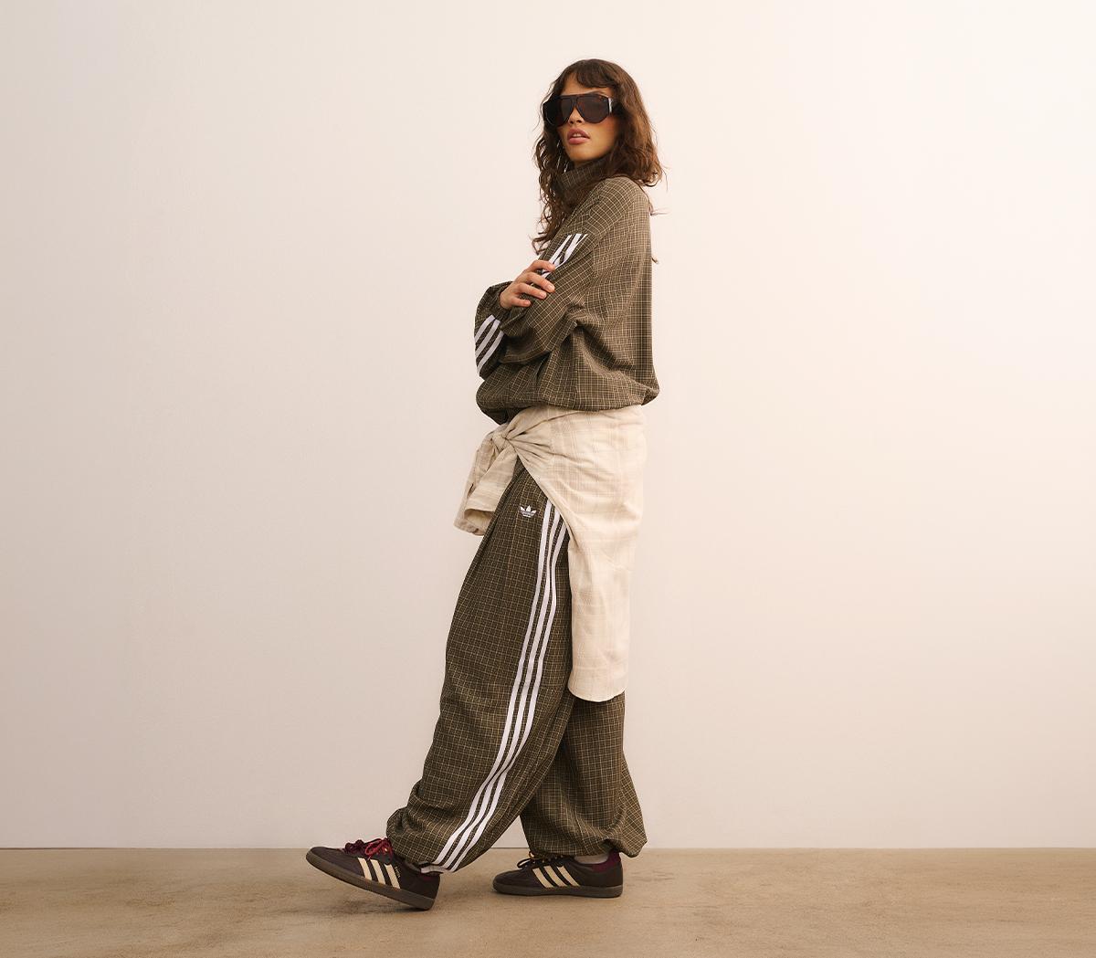 adidasAdidas Check Track TopOlive Strata Wonder Beige