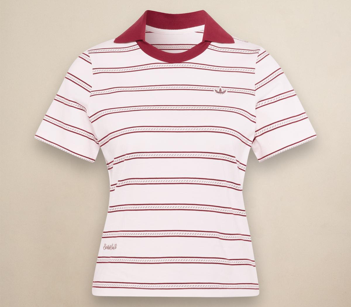 adidasadidas Resort PoloDistilled Pink Collegiate Burgundy