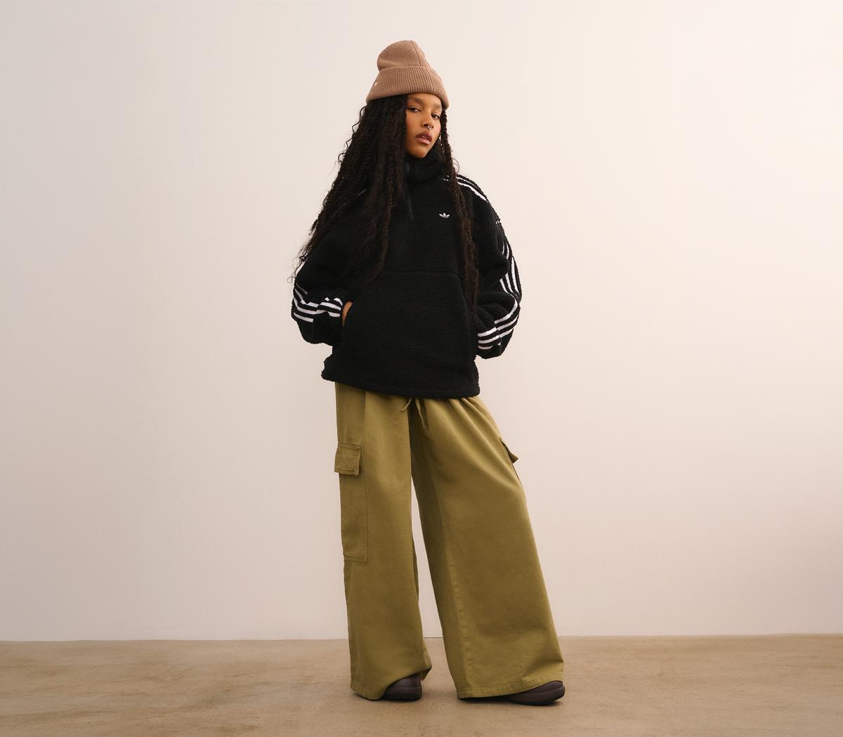 adidasadidas Adiluna X Jennie Hooded Fleece JacketBlack