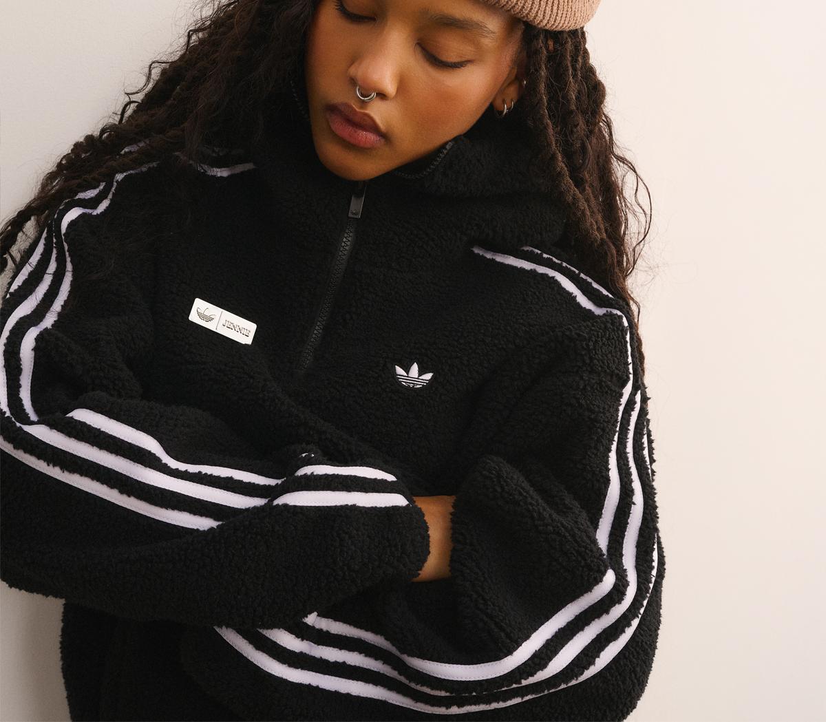 adidasadidas Adiluna X Jennie Hooded Fleece JacketBlack