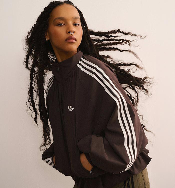 adidas Adidas Blousy Oversized Fb Track Top Night Brown