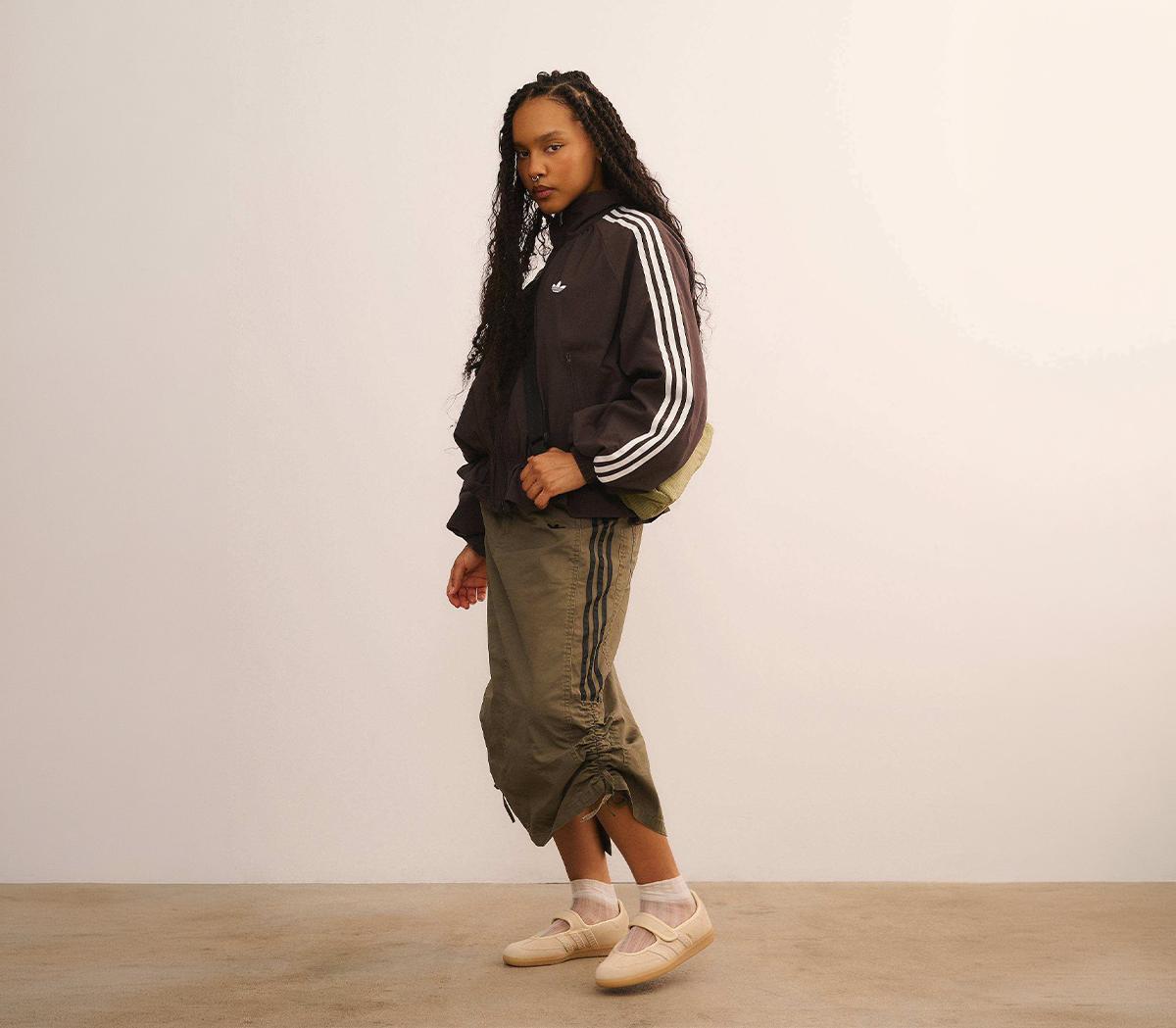 adidasAdidas Blousy Oversized Fb Track TopNight Brown