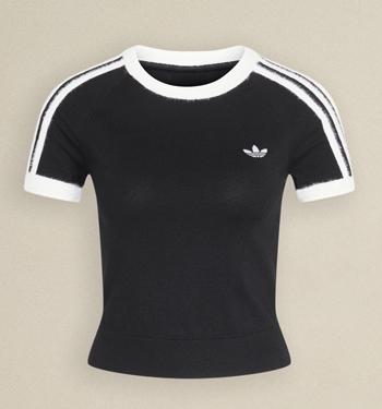 adidas adidas Knit Fluffy Tee Black White