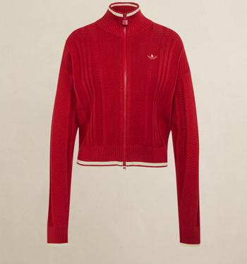 adidas Adidas Knit Track Top Team Victory Red
