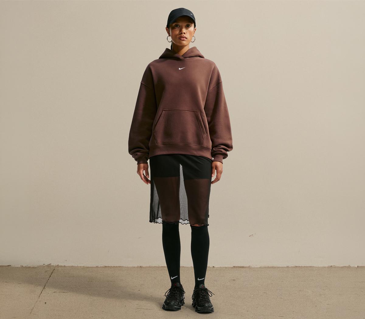 NikeNike Studio Fleece Pull Over HoodieCacao Wow