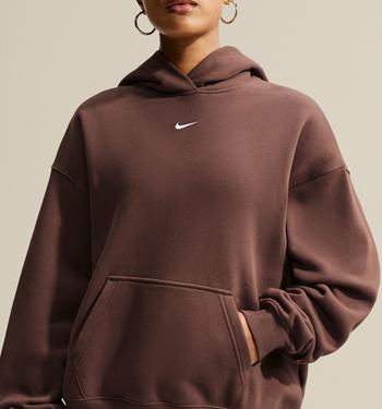 Nike Nike Studio Fleece Pull Over Hoodie Cacao Wow