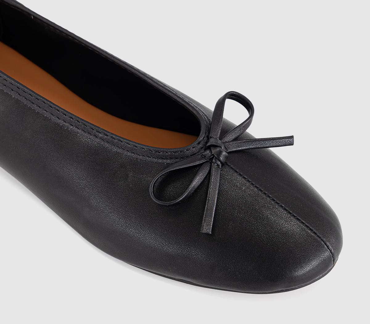 OFFICEFion High Cut Bow Ballet PumpsBlack