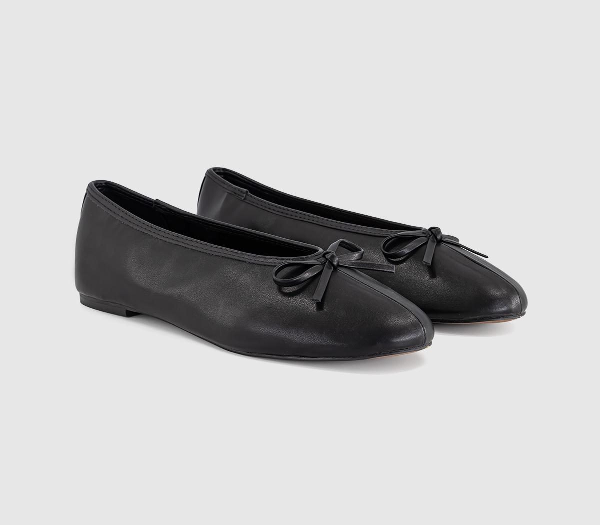 OFFICEFion High Cut Bow Ballet PumpsBlack