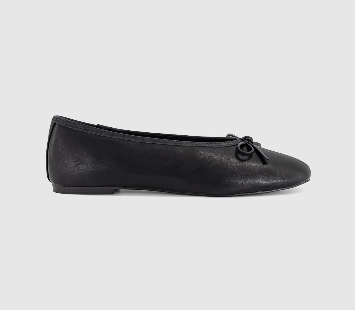 OFFICEFion High Cut Bow Ballet PumpsBlack