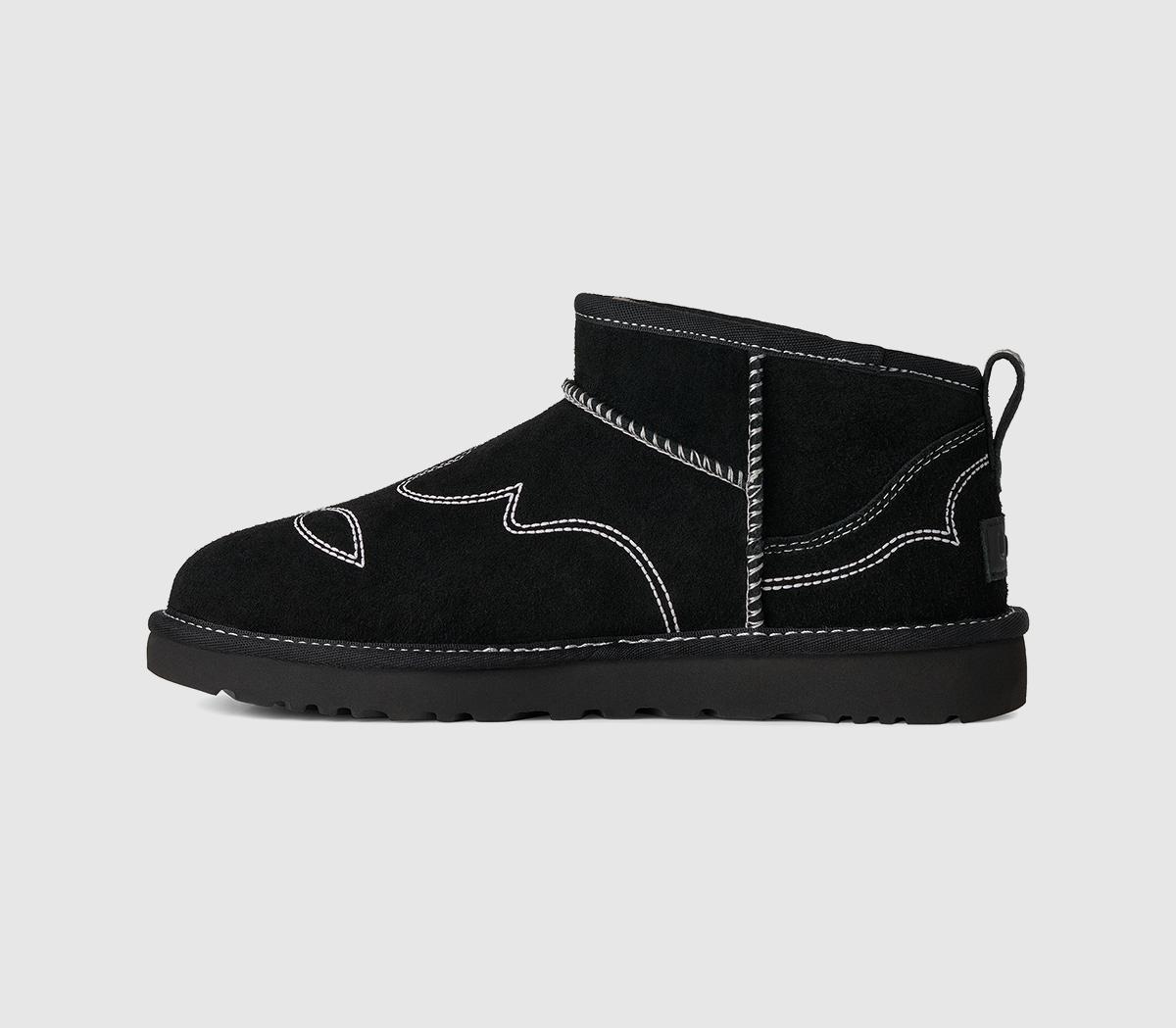 UGGClassic Ultra Mini WesternBlack