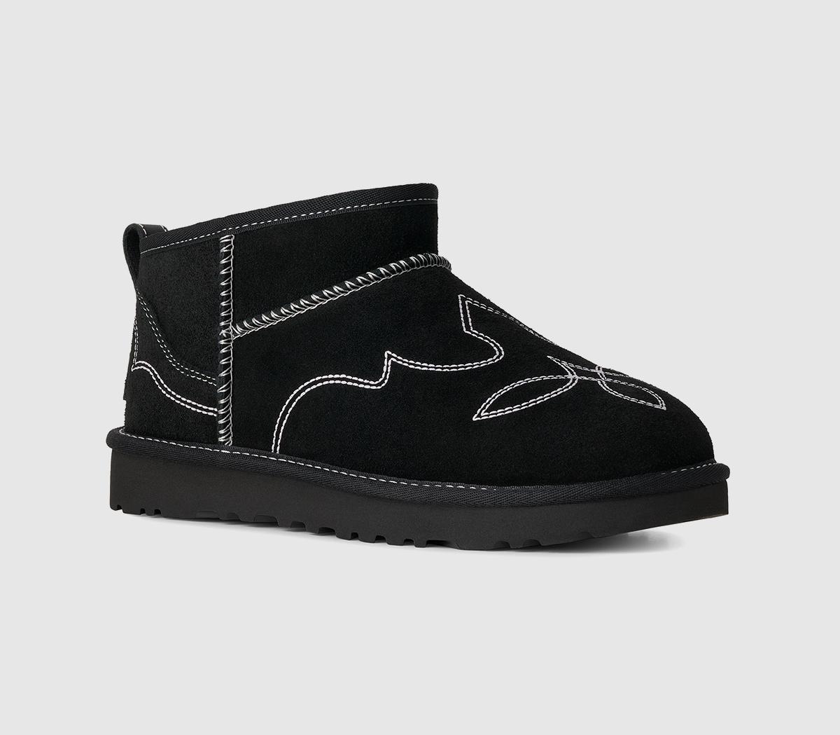 UGGClassic Ultra Mini WesternBlack
