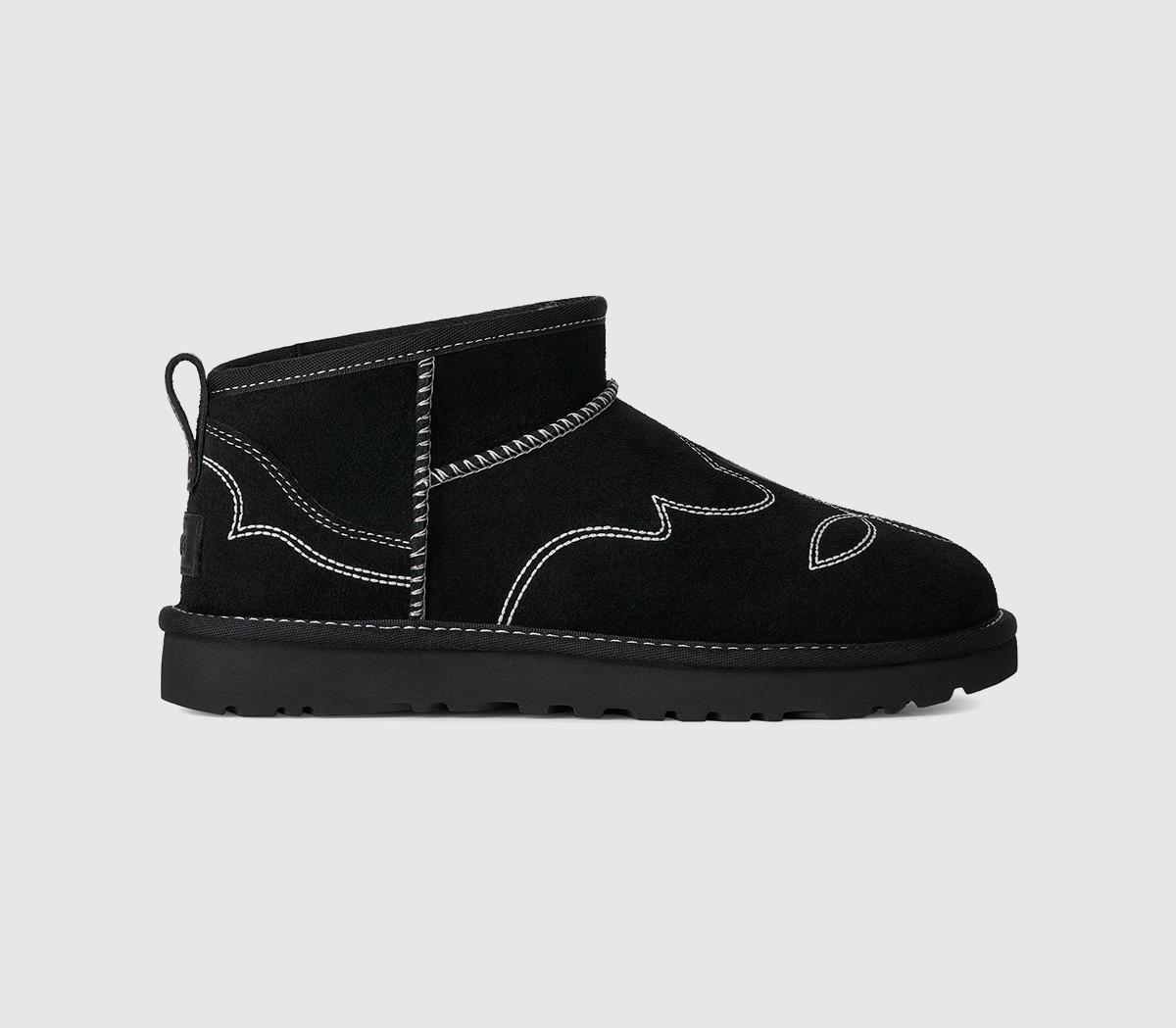 UGGClassic Ultra Mini WesternBlack