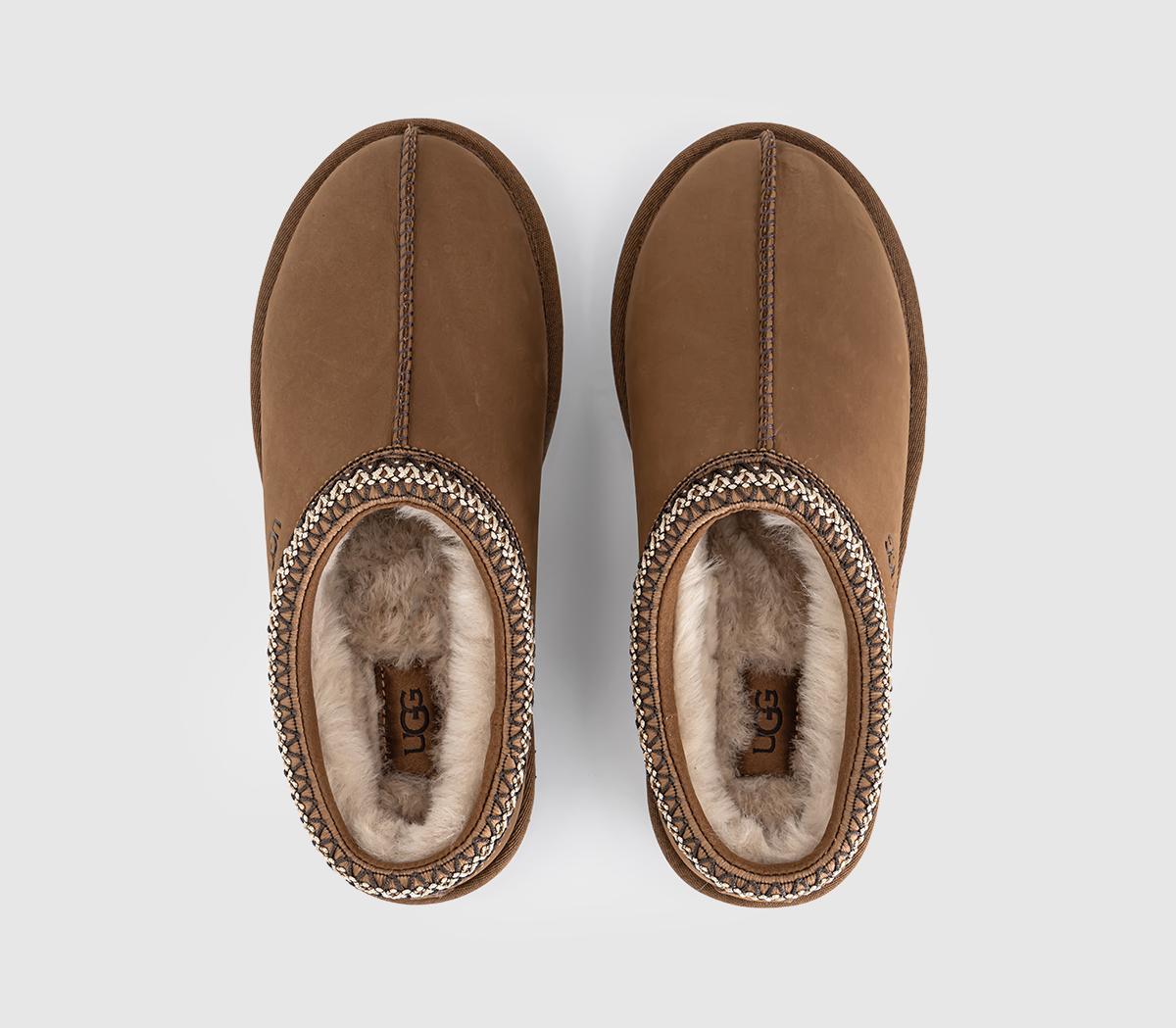 UGGTasman II Nubuck SlippersDark Chestnut