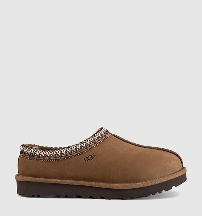 UGG Tasman II Nubuck Slippers Dark Chestnut