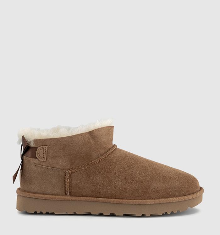 UGG Ultra Mini Bailey Bow Boots Chestnut