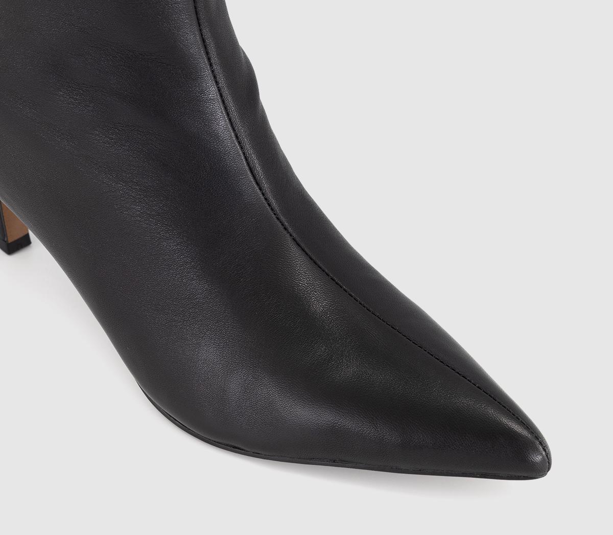 OFFICEKelly Smart Knee BootsBlack Leather