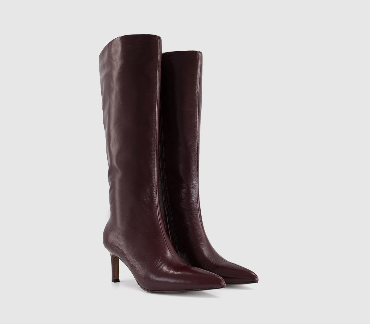 OFFICEKelly - Smart Knee BootBurgundy Leather