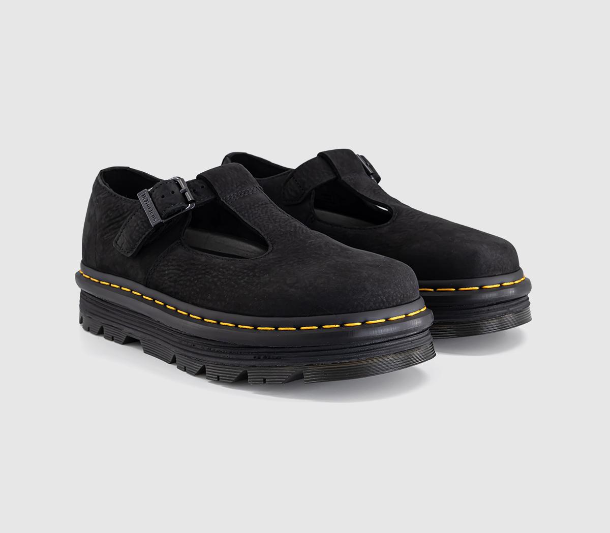 Dr. MartensZebzag T-bar ShoesBlack Nubuck