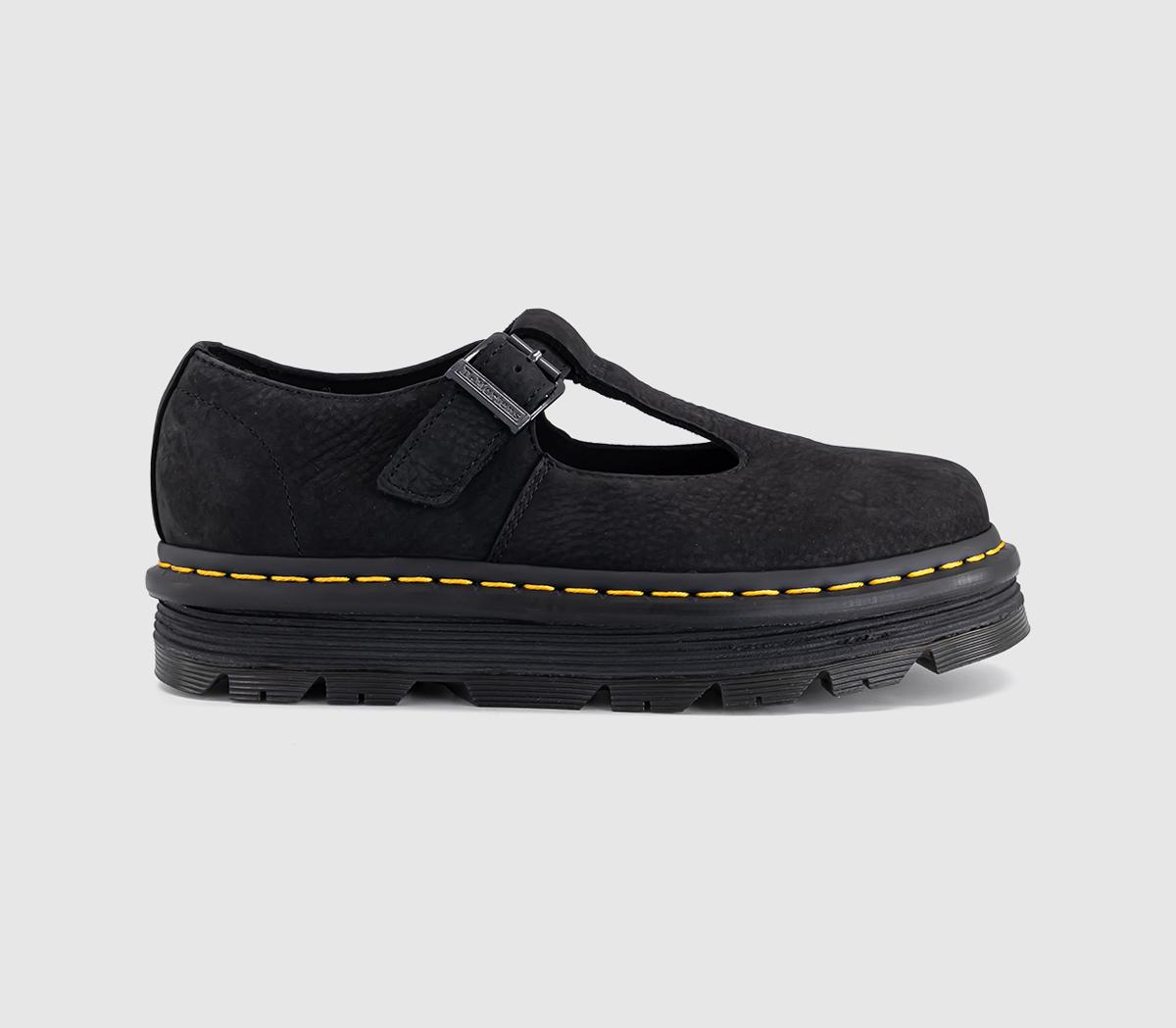 Dr. MartensZebzag T-bar ShoesBlack Nubuck